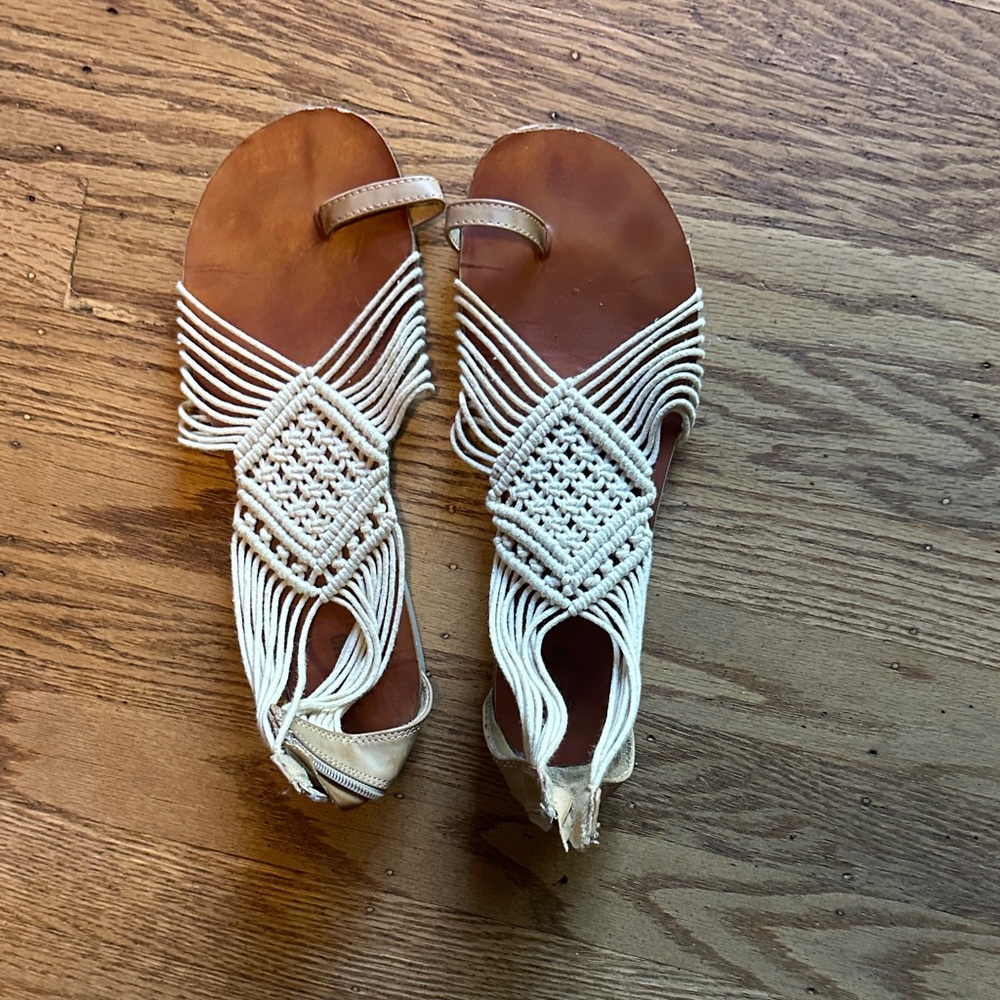 Mossimo Supply Co. Tan and Cream Sandals